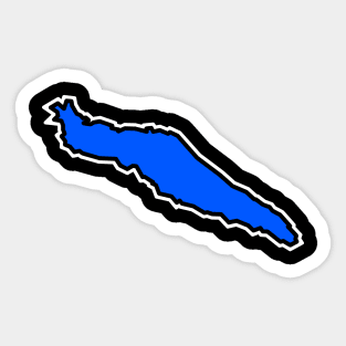 Texad Island Silhouette in Indigo Blue - Plain and Simple - Texada Island Sticker